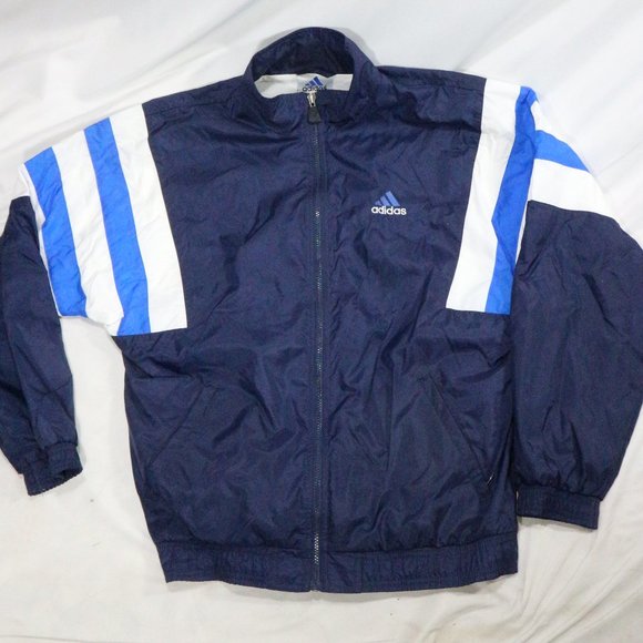 ADIDAS 3 Stripes Colorblock Track Jacket VTG - Picture 2 of 8